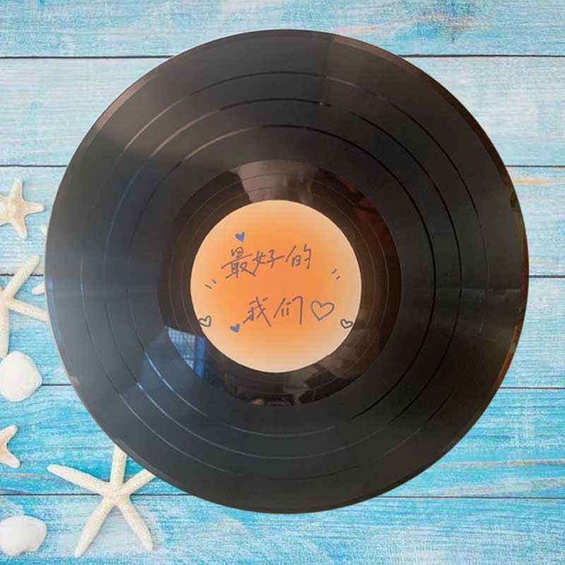 クリエイティブ落書きビニールレコード装飾バーパブインテリア壁装飾レトロノスタルジックな壁古いレコード装飾|undefined