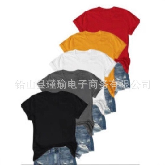 2025 Cross-Border American Solid Color Cotton T-Shirt Versatile Shorts Beach Summer Short-Sleeve Amazon Hot Item Same-Day Shipping 2025 Cross-Border American Solid Color Cotton T-Shirt Versatile Shorts Beach Summer Short-Sleeve Amazon Hot Item Same-Day Shipping
