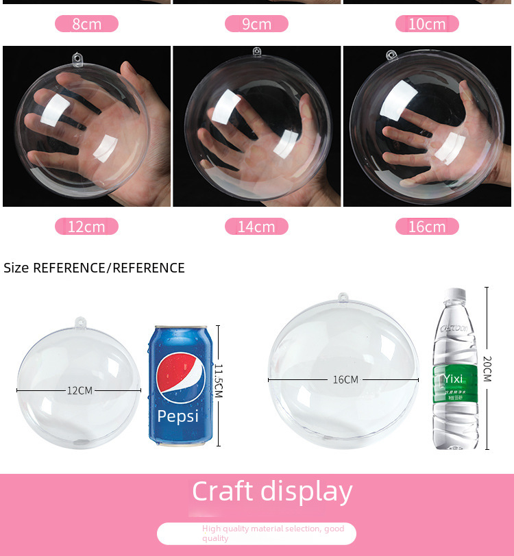 Clear Plastic Ornament Ball For Christmas Tree Decoration_voghion.com
