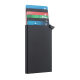Factory direct supply aluminum alloy rfid blocking automatic pop-up credit card box card bag laser logo