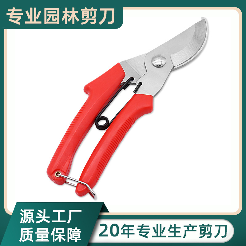 不锈钢园林剪PP柄修枝剪鸟嘴粗枝剪园艺摘果剪家用采摘树枝剪