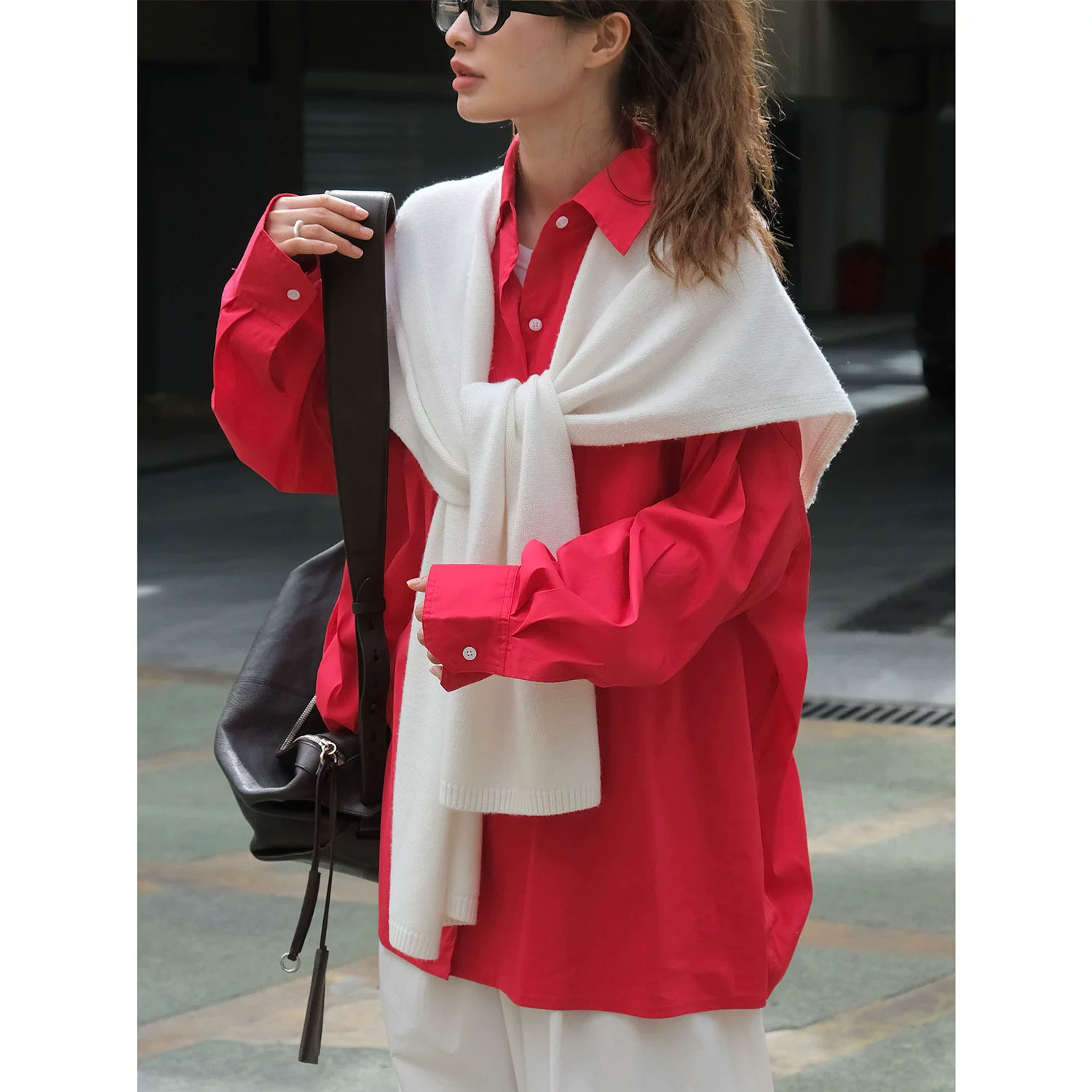 Lu Fu осень и зима новая корейская модная шерстяная шаль теплая и нежная кожа