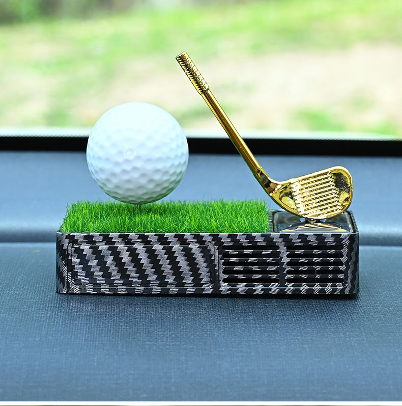 Solar Car Aromatherapy Car Perfume Ornaments Badminton Carbon Fiber Tennis Golf Dashboard Fragrance
