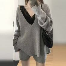 秋冬季针织毛衣2025新款跨境宽松慵懒风别致软糯韩版气质休闲时尚