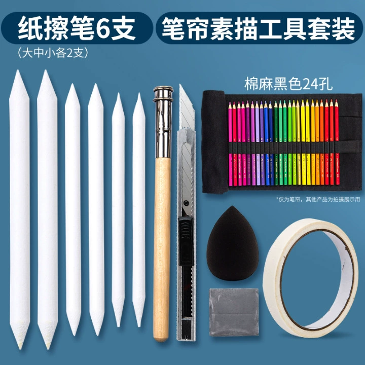 Pencil Case Handheld Art Storage Roll-Up, Capacious 24–72 Slots, Compact 38×20 cm