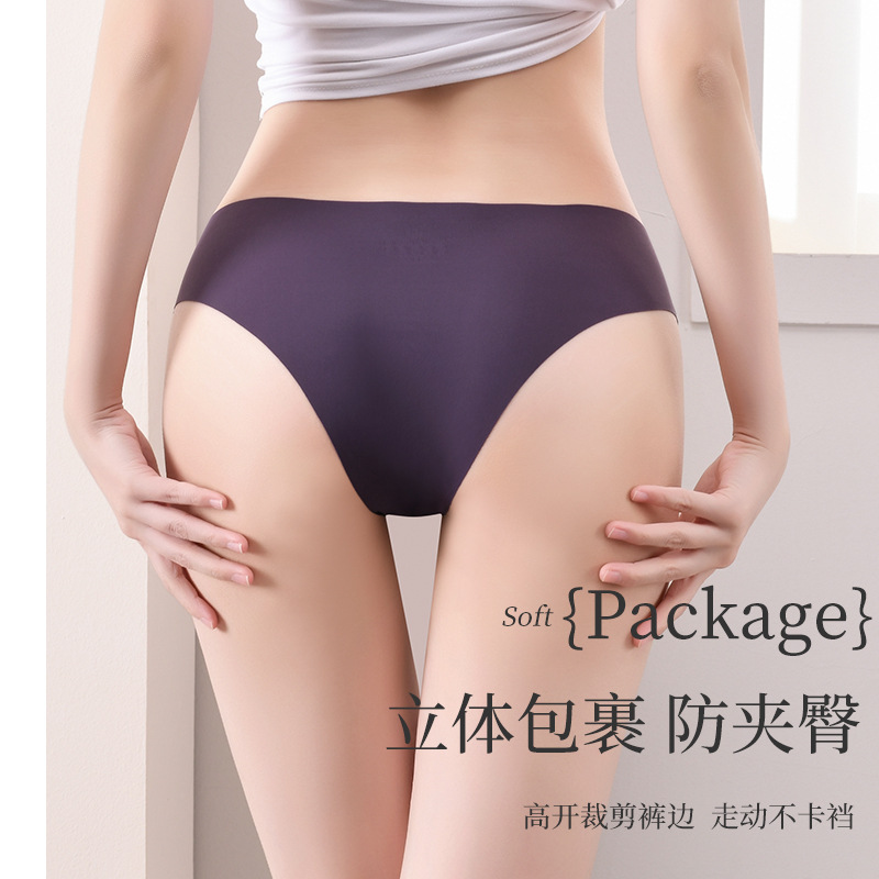 원활한 원피스 간단한 아이스 실크 숙녀 비키니 속옷 통기성 소녀 브리프 공장의 국경 간 유럽과 미국 버전