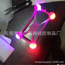环保硅胶指环日用卡通款防摔硅胶圈带闪灯手机套硅橡胶卡通元素