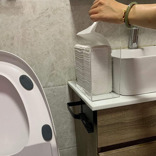 Tissue box wall-mounted face towel storage box home living room creative light luxury style kitchen napkin upside-down paper box