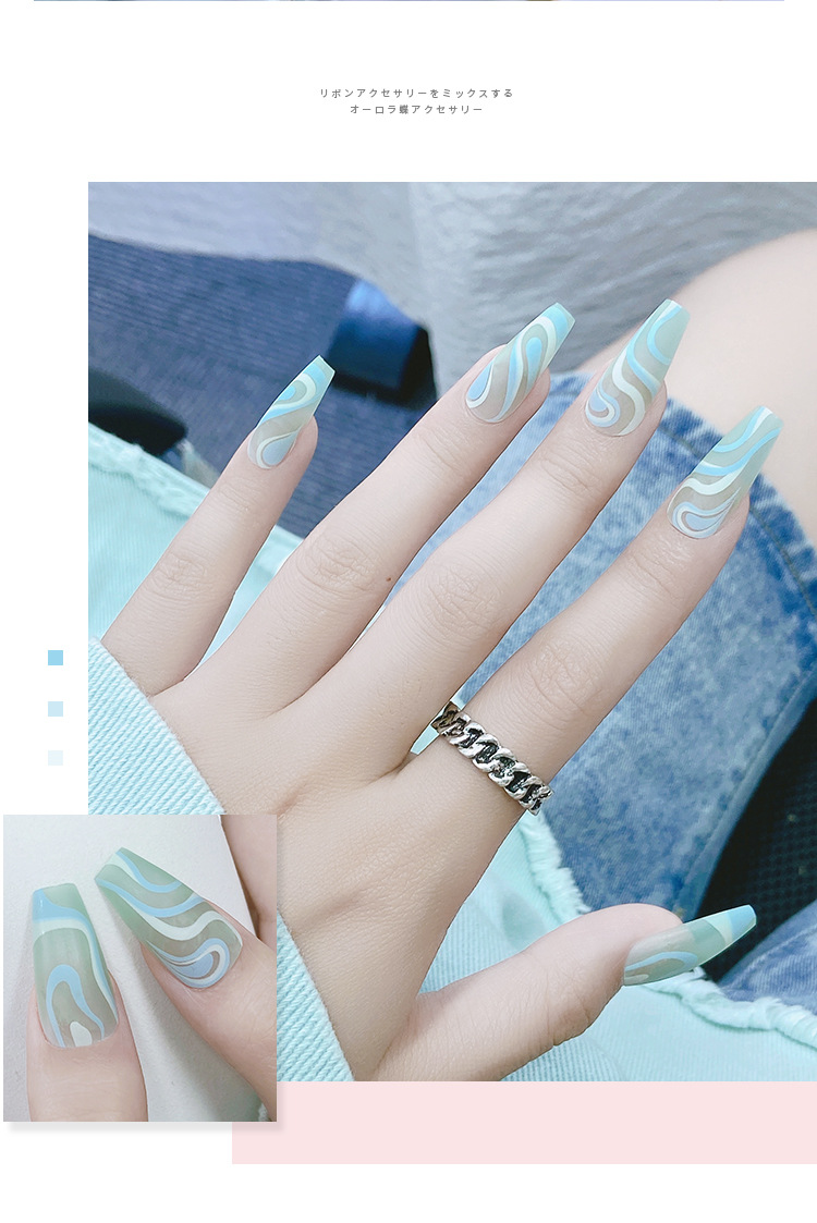 Sweet Stripe ABS Nail Patchespicture1