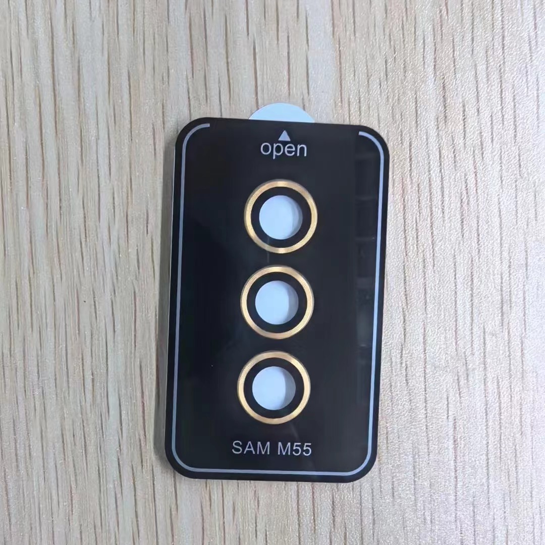 Aplicable para Samsung Galaxy M55 película de lente de teléfono celular cámara metal ojo de halcón con segundo adhesivo magia película protectora HD