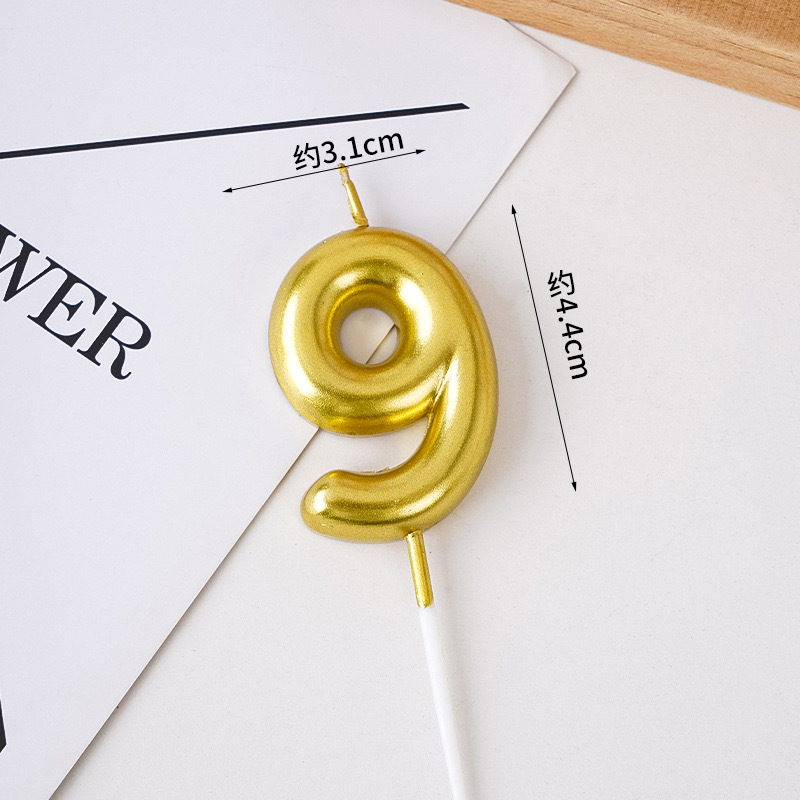 Una variedad de velas digitales transfronterizas, pastel de cumpleaños, oro, color dorado, color caramelo, corona de mariposa, vela digital