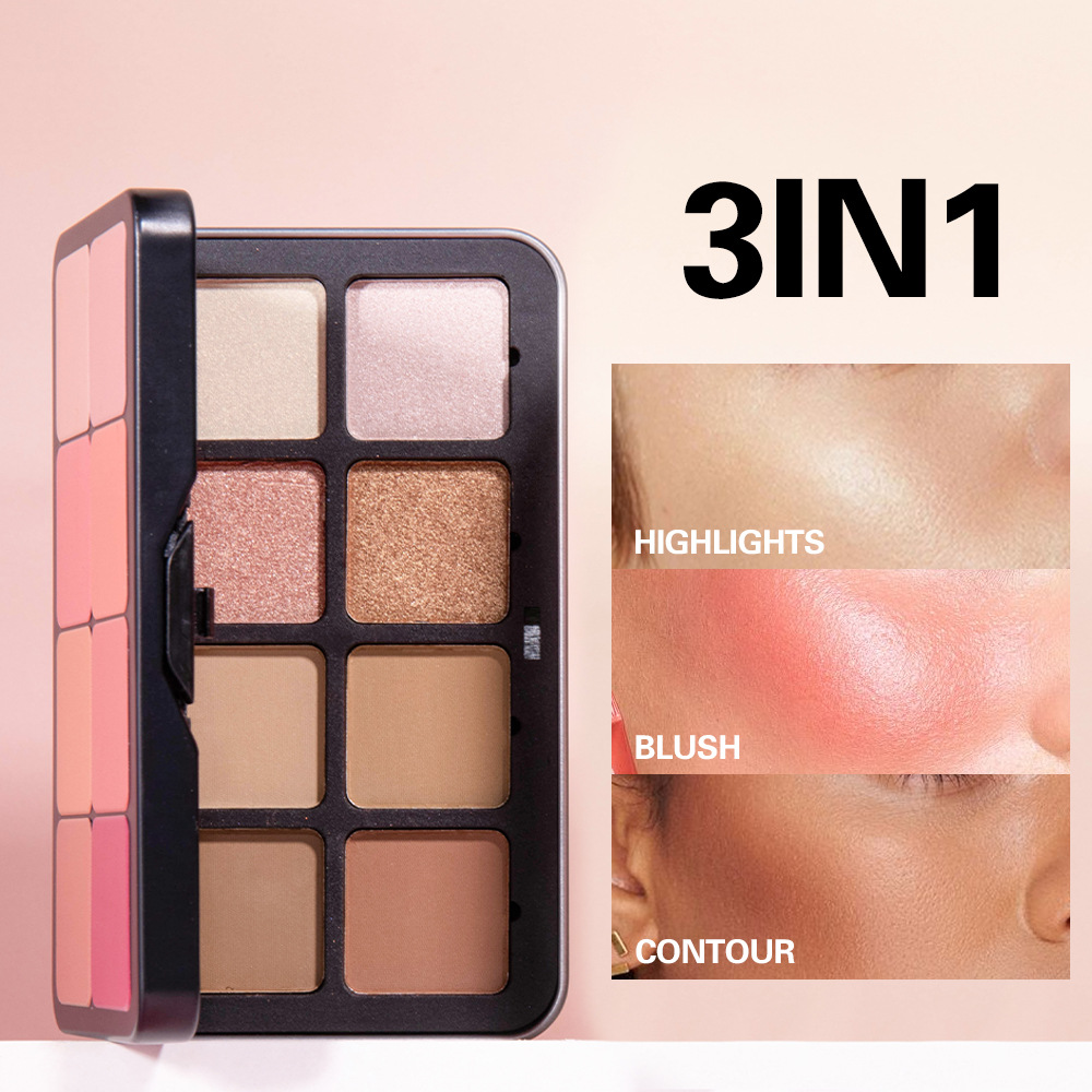 Amazon Matte Blush, Highlighter Three-dimensional contouring all-in-one set, contouring and facial makeup cross-border wholesale undefined
