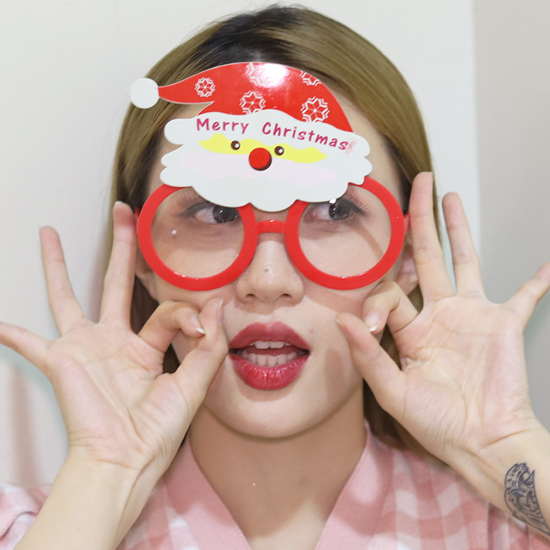 Marcos de Lentes Divertidos de Navidad de ABS Decorativo para Fiesta de Navidad