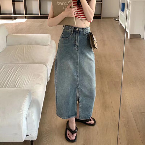 Summer denim skirt