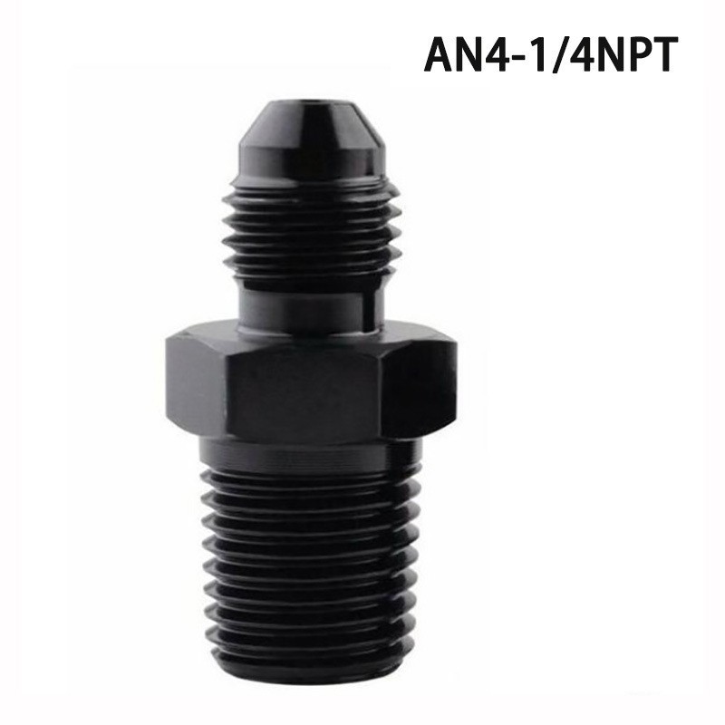 Adaptador de convertidor de enfriador de aceite de caja de cambios de automóvil modificado Accesorios de adaptador de bomba de combustible roscado de aluminio AN a NPT
