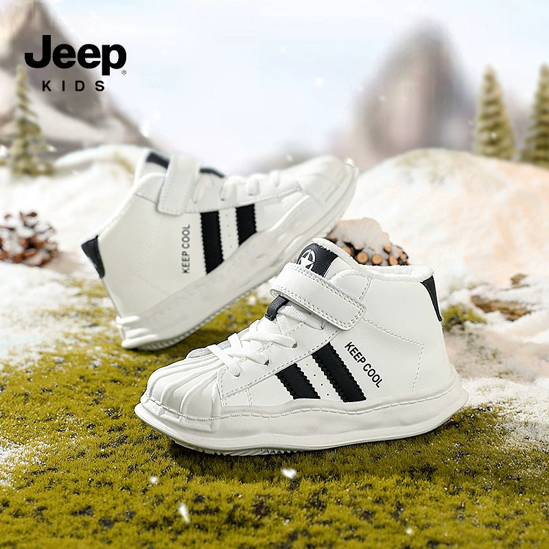 Детские белые ботинки Jeep, зимние спортивные ботинки для мужчин и женщин