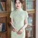 2025 New Style Improved Young Girl's Summer Chinese Style National Style Elegant Small Body-Slimming Slim-Fit Floral dress