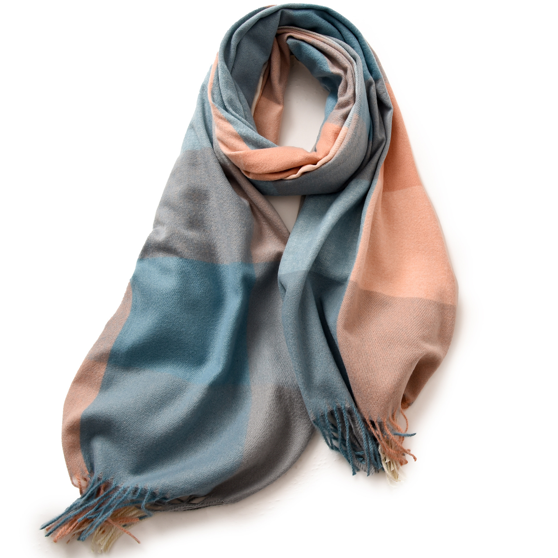 Buñuelo a cuadros para mujeres de otoño y invierno explosión de cachemira caliente buñuelo de oficina con buñuelo de alta calidad para mujeres de invierno