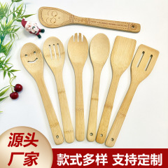 家庭用の長い柄の竹スプーン、高品質のノンスティックポット、特別なスープスプーン、クッキングスパチュラ、スプーンセット、木製スプーン、卸売カスタマイズ