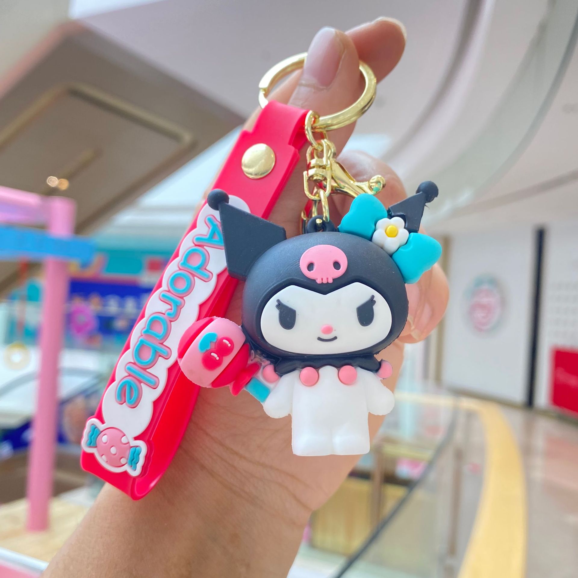 Sanrio Cherry secreto llavero lindo coolomi mochila colgante coche llavero pequeño regalo al por mayor