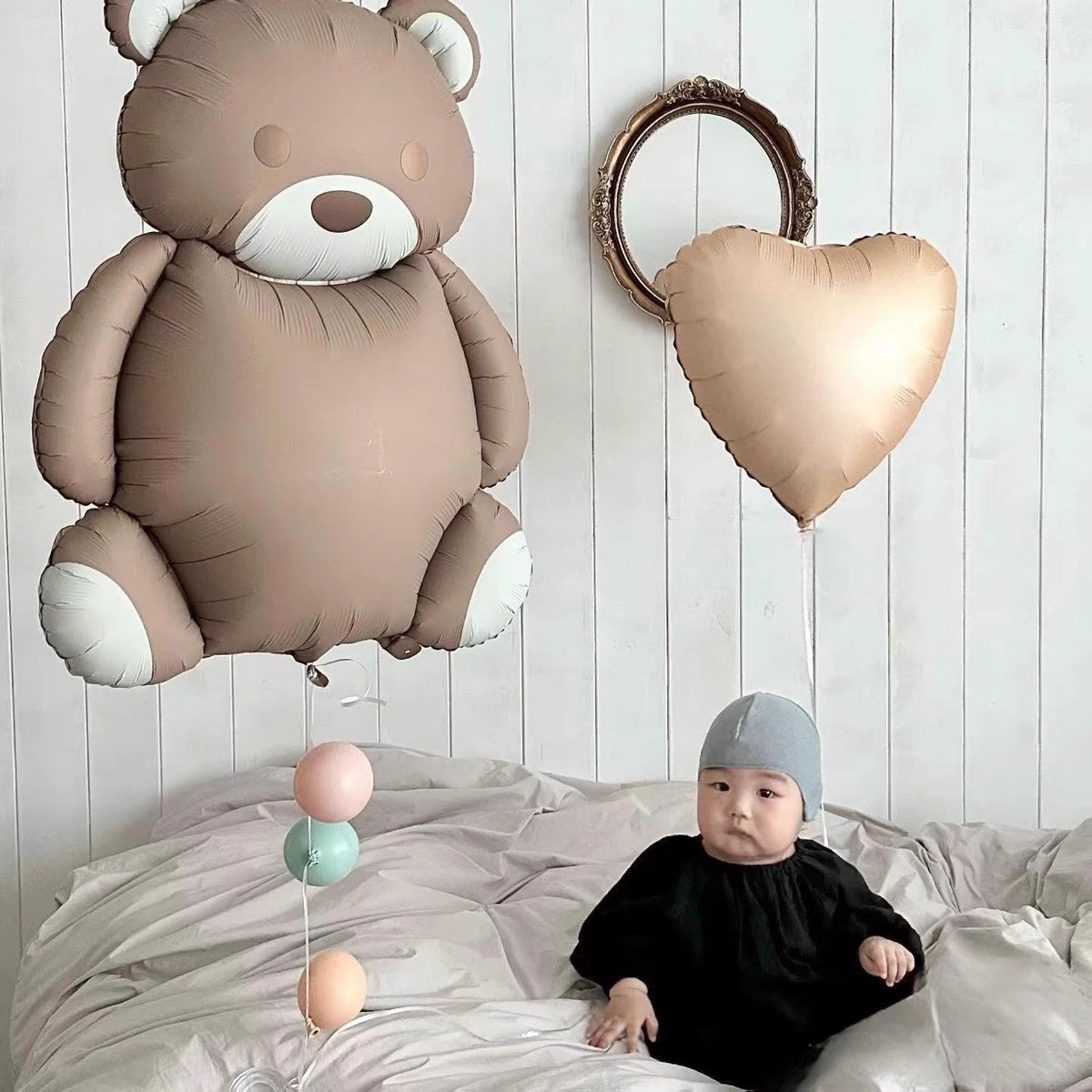 INS Corea del Sur mate Oso de aluminio globo de dibujos animados avión coche decoración de la fiesta de cumpleaños