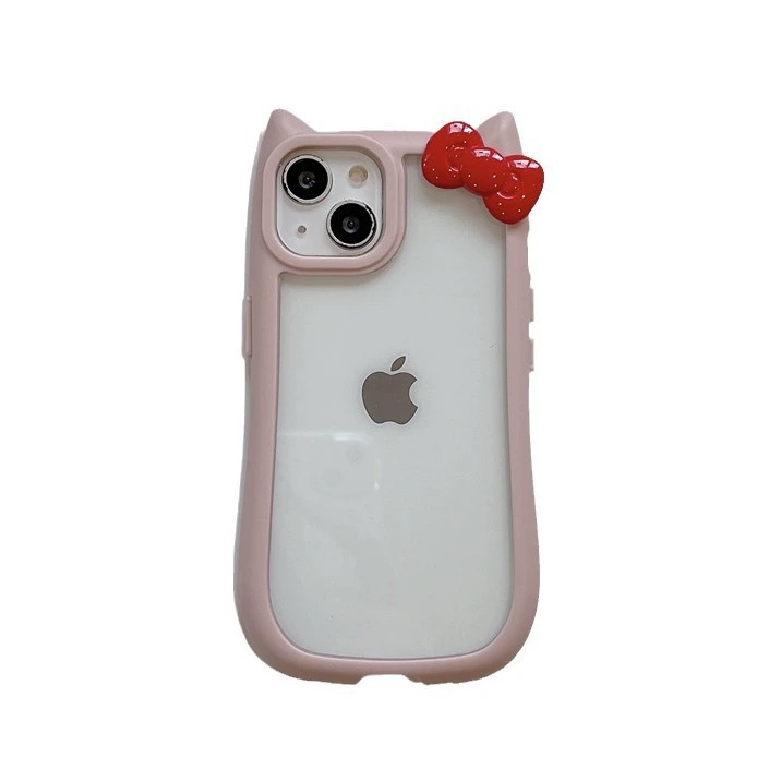 Совместимый с Apple iPhone 16, красный чехол для телефона с бантом, iPhone