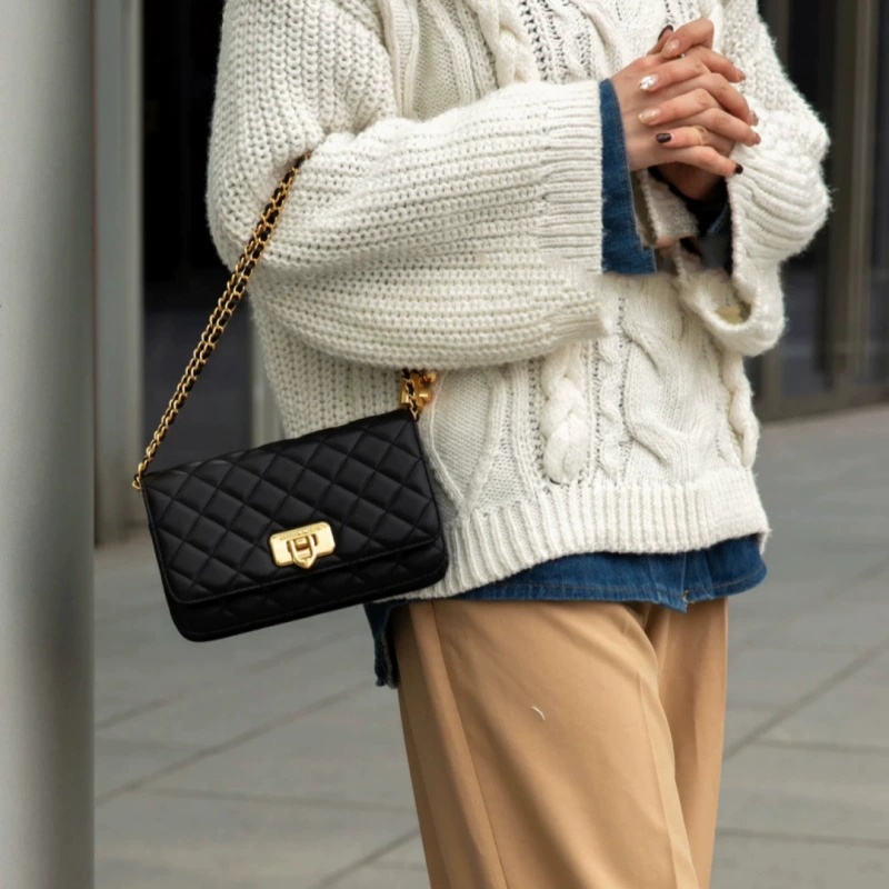 Ручная цепь, однотонная сумка через плечо, сумка через плечо, стиль Chanel