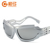 Sunglasses, brand glasses, suitable for import, punk style, 2 carat