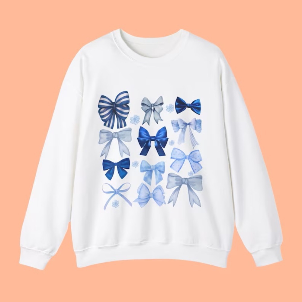 Coquette Aesthetic Bow Sweatshirt Y2k Preppy Ballerina ndy