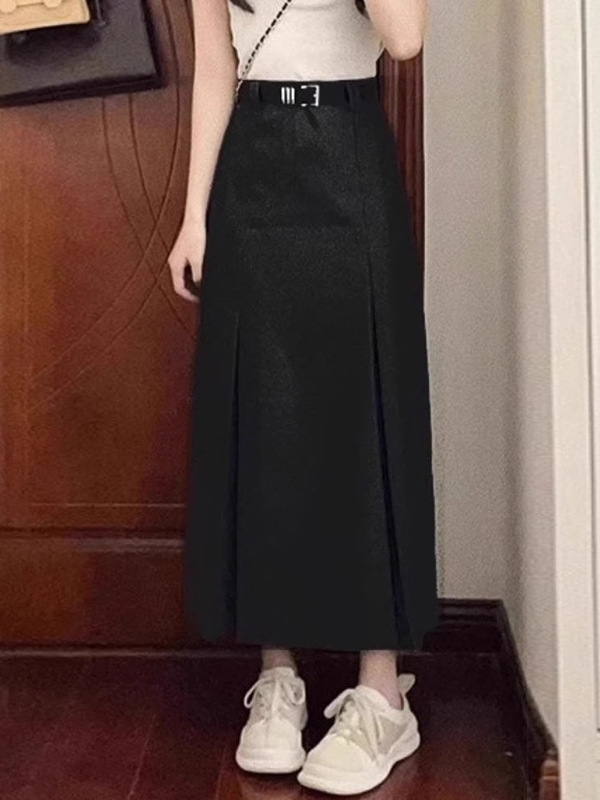 哥家商场同款女装2025秋季新款时尚百搭通勤修身显瘦半身裙|undefined