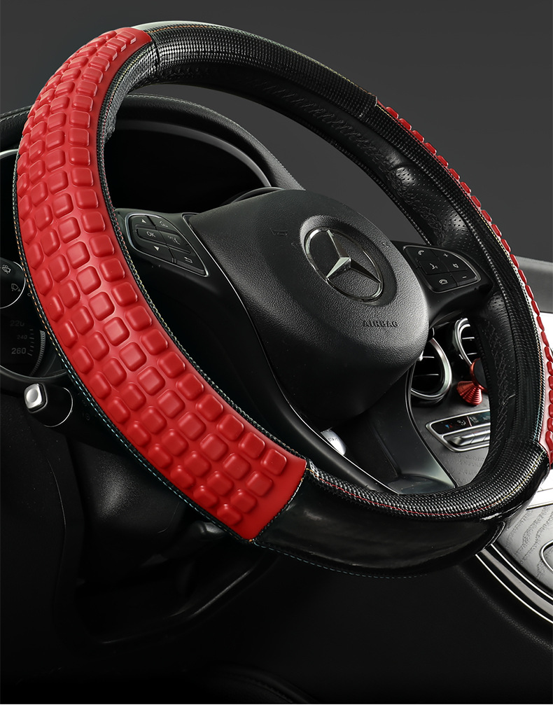 Cross-border car steering wheel cover, breathable, sweat-absorbent, non-slip, and wear-resistant, designed for trucks