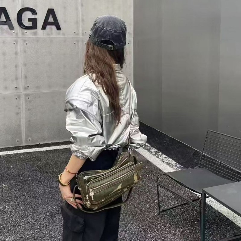 早秋最新爆款迷彩系列Acne相机包小众设计多功能休闲帆布机车包|undefined
