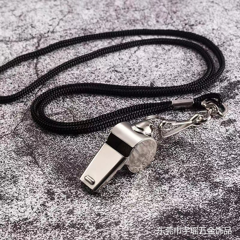 Stainless steel whistle outdoor training referee match whistle outdoor first aid whistle fan whistle large wholesale