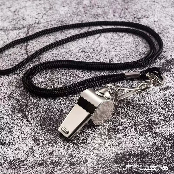 Stainless steel whistle outdoor training referee match whistle outdoor first aid whistle fan whistle large wholesale