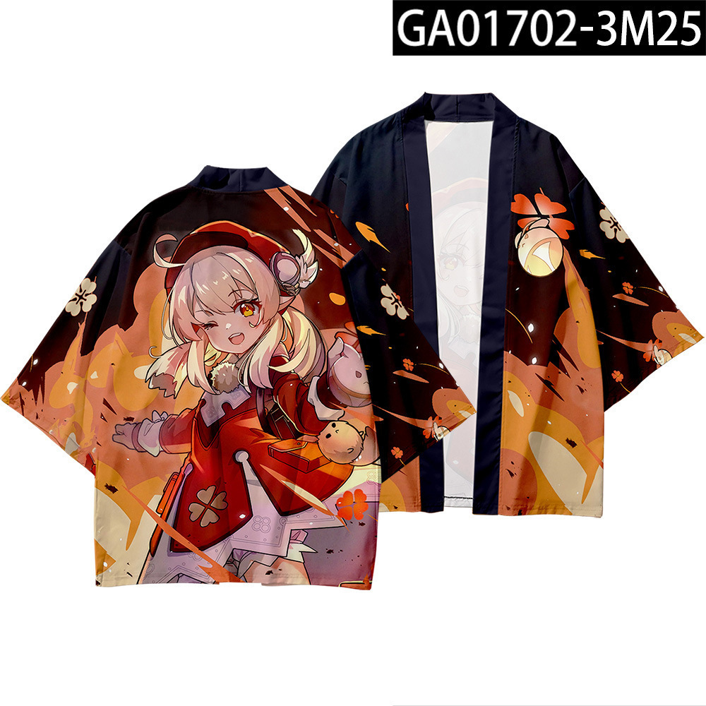 2024 verano anime cosplay dios original Genshin capa Riyue Keli cardigan kimono capa image 9
