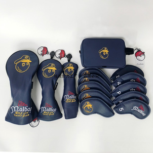 Yacht Club Series Golf Wooden Pole Cover Pole Head Cover Putter Iron Pole Cover Ball Head Protective Cap Cover No Free Shipping