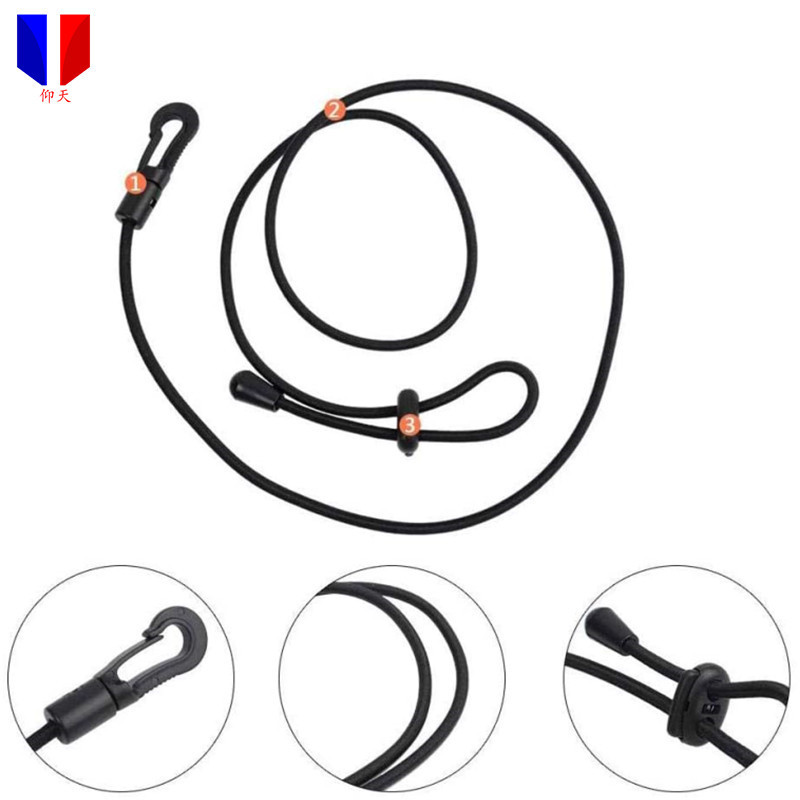 跨境货源划艇固定绳 防丢弹力安全绳 可调节鱼杆捆绑绳厂家