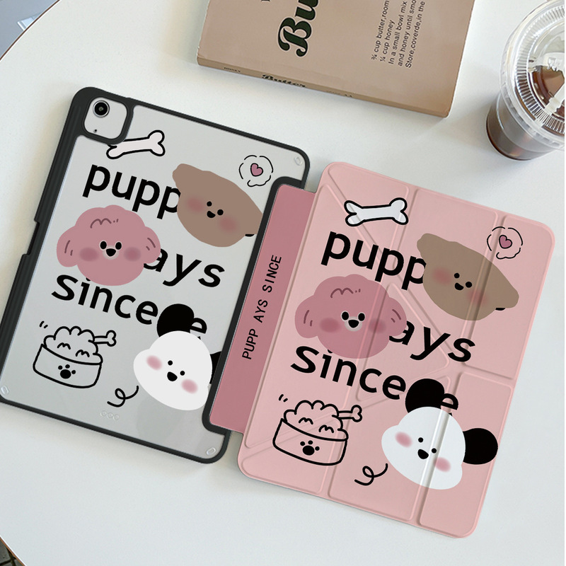 3+Y Fold Ipad11 Protective Case 2025 New Air7 Pink Mini4 Acrylic 9Th Generation Anti-Fall Tablet Protective Case