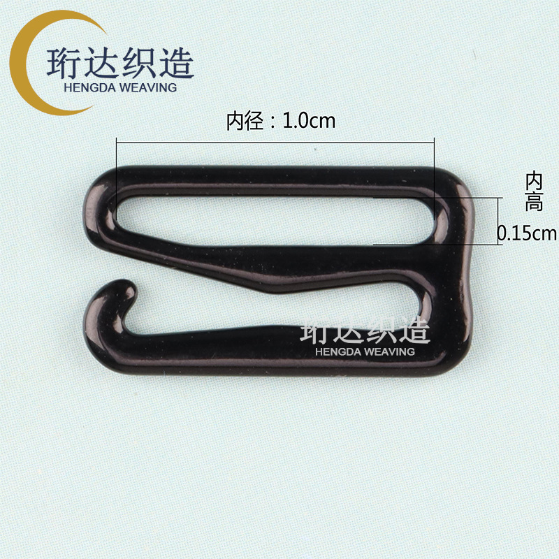 9 hebillas de Goma de embalaje interior de 1,0 cm (negro) / grano