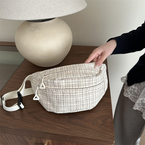 Women's New Lightweight Simple Sports Waist Bag, Versatile Casual Crossbody Bag, Shoulder Bag, Student Small Backpack