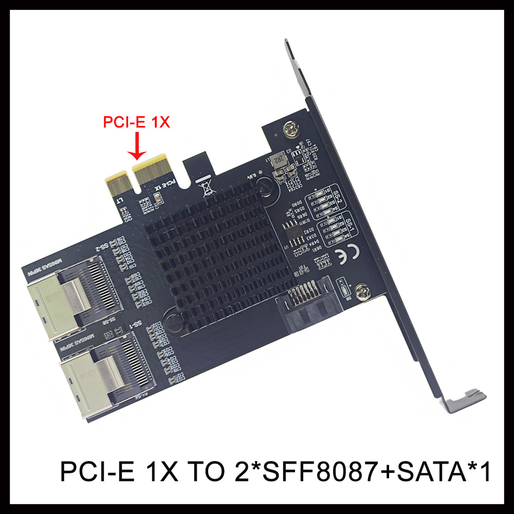 PCI-Eת2��MINISAS SFF-8087+SATA��ת9��SATA3.0Ӳ��6G��չ��
