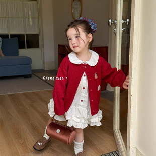 Girls' Autumn Mori Style Knitted Cardigan Spring and Autumn 2025 New Fashionable Children's Baby Girl Autumn Sweater Jacket