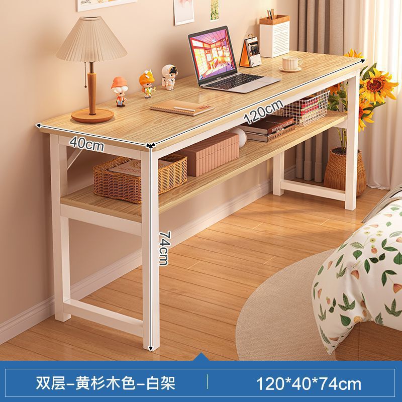 书桌家用女生卧室长条桌简易出租屋靠墙长桌子工作台阳台窄电脑桌|undefined