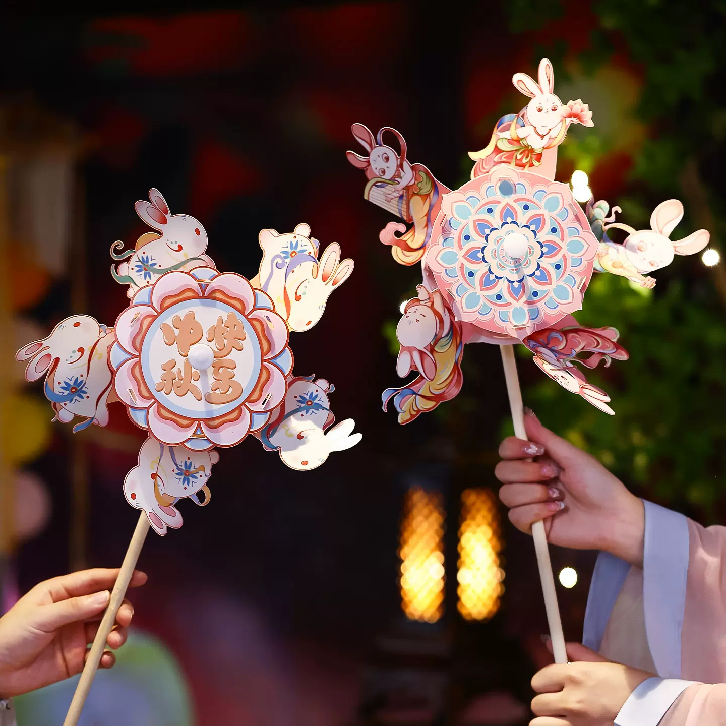 中秋节灯笼儿童幼儿园手工diy宫灯2025新款国庆户外手提风车花灯