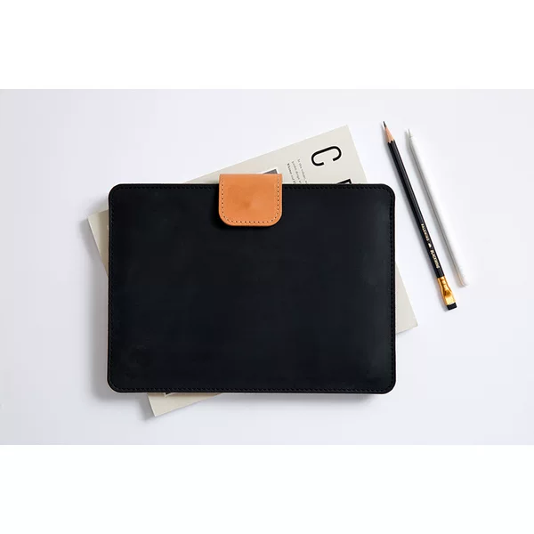 Light Luxury Textured Tablet Storage Bag, Color-Blocking Snap Button Storage Bag, Portable Carrying Bag for Tablet and Stylus
