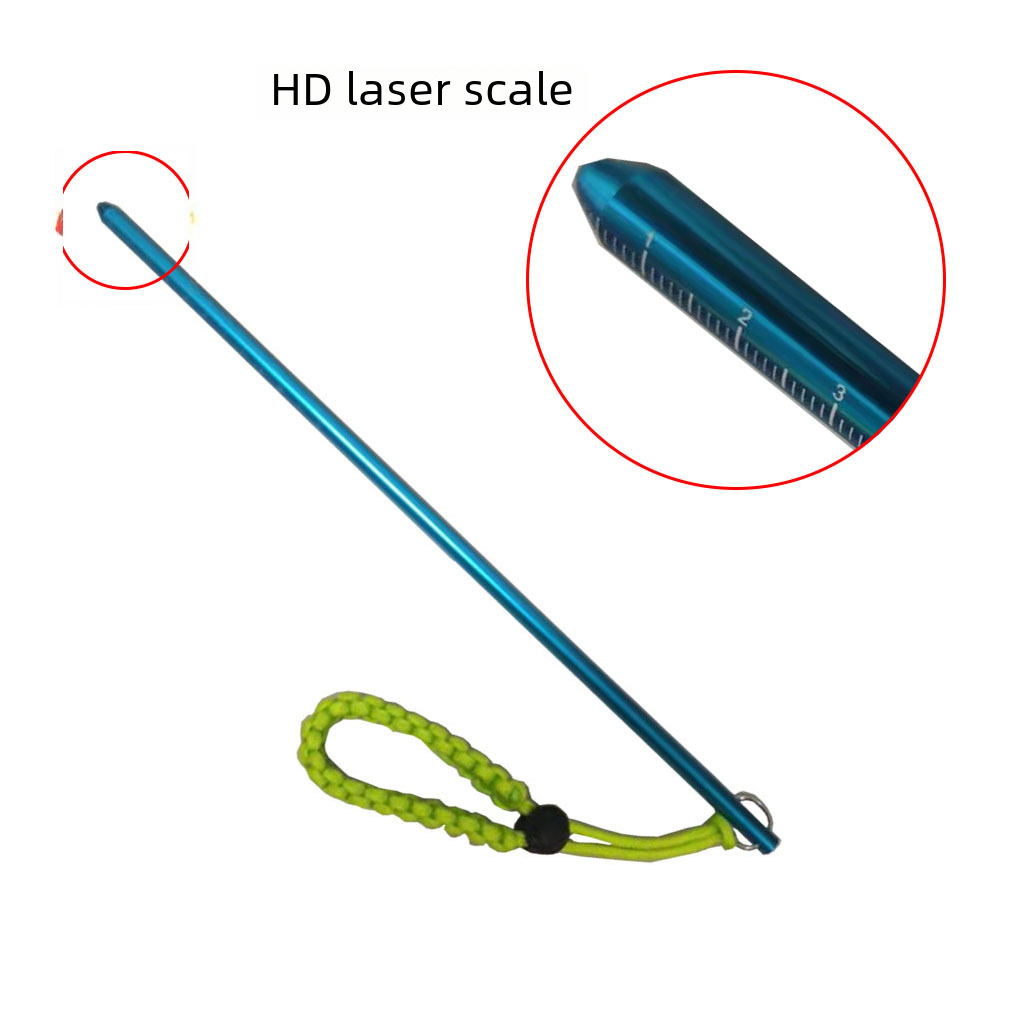 Factory supply aluminum alloy diving Ding Ding stick water probe anti-lost outdoor survival nylon hand rope outdoor equipment