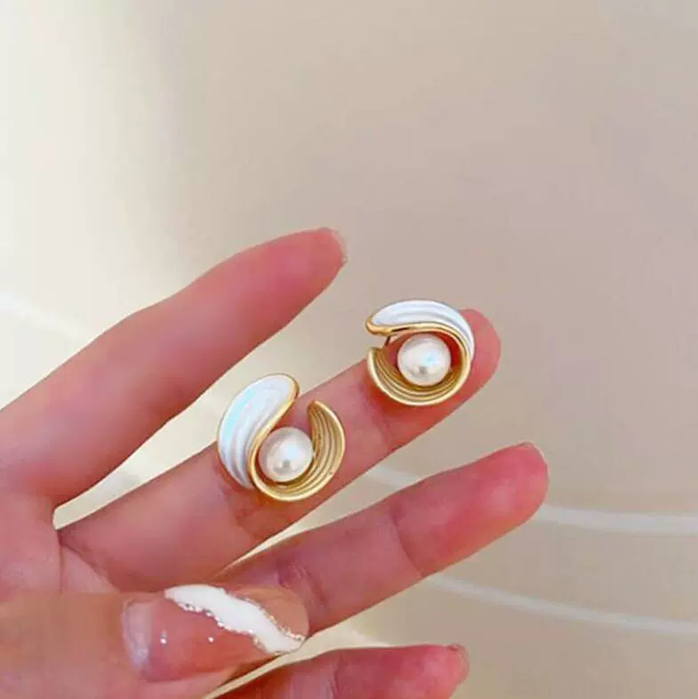 Деми‑сезонные серьги из акрила, гвоздики 925 пробы, 3.3 × 2.8 см, лёгкие 0.04 кг