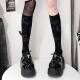 Design Spice Girls Platform Shoes Y2K Subculture Lace-up Platform Shoes Increased Surreal Style Punk Leather Shoes
