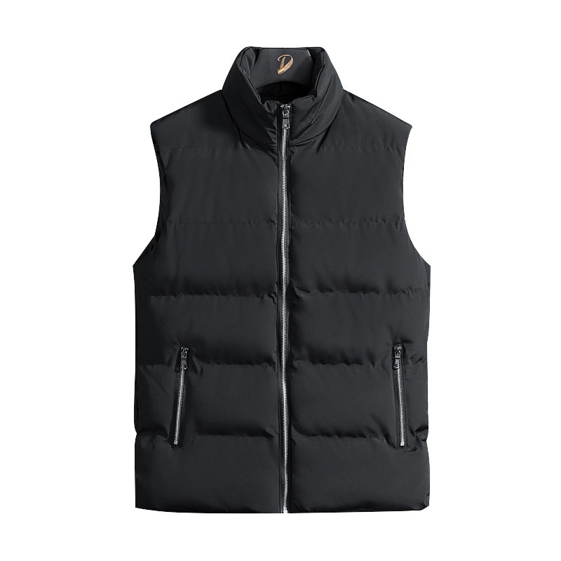Chaleco de los hombres del otoño y el invierno abajo algodón suelta stand collar caliente color sólido chaleco más tamaño abrigo fábrica al por mayor