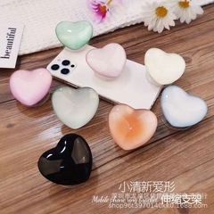 創意手機支架通用個性愛心可愛小支架ins立體心形水晶支架粘貼式